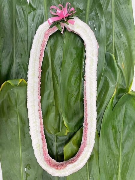 Christina Peach & White | Specialty Orchid Leis