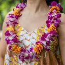 Single Purple Orchid & Lantern Ilima Mix Lei