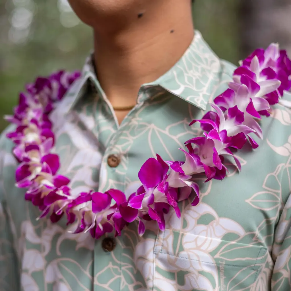 Single Purple Orchid Lei