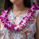 Single Purple Orchid Lei