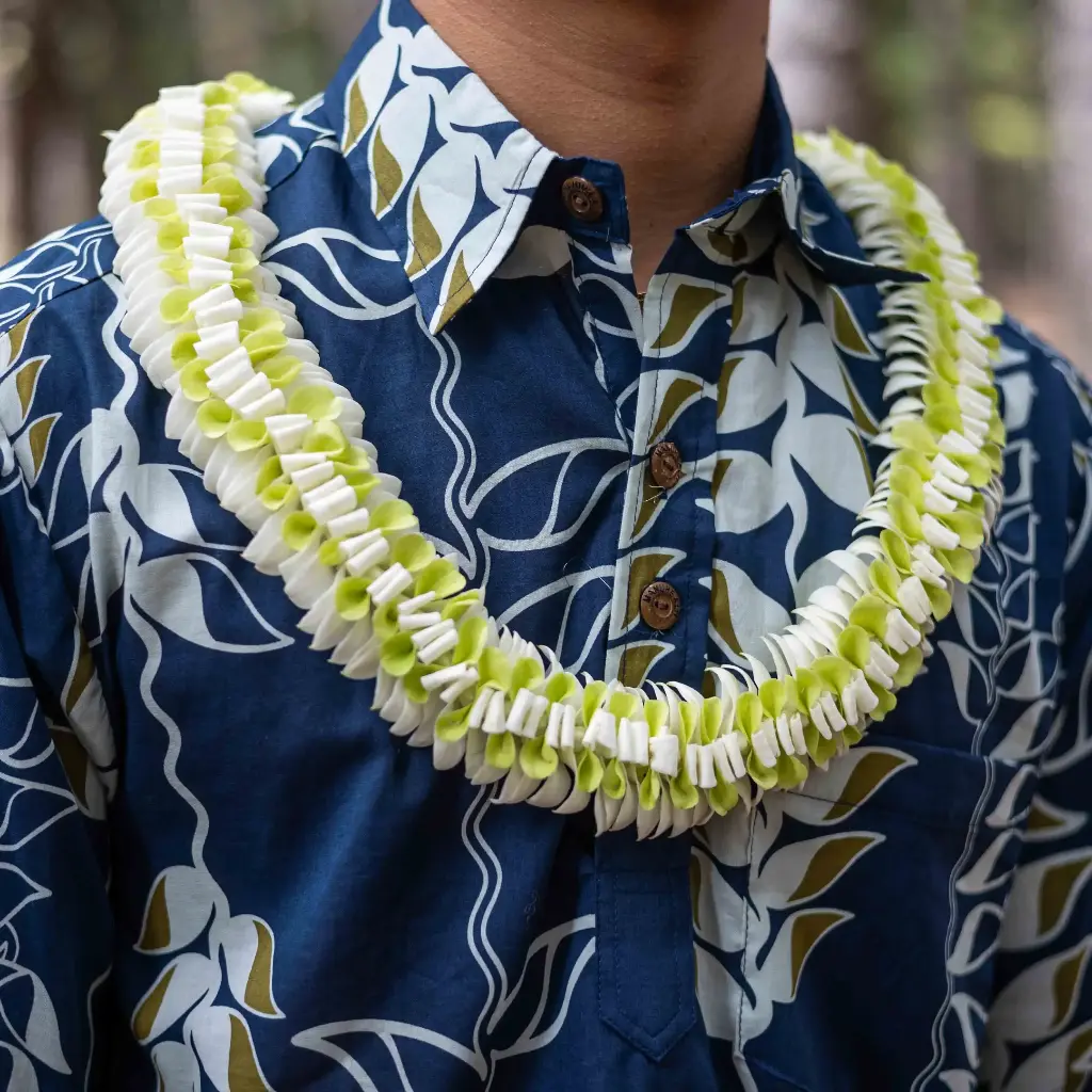 Butterfly Green White Lei