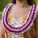Butterfly Purple White Lei