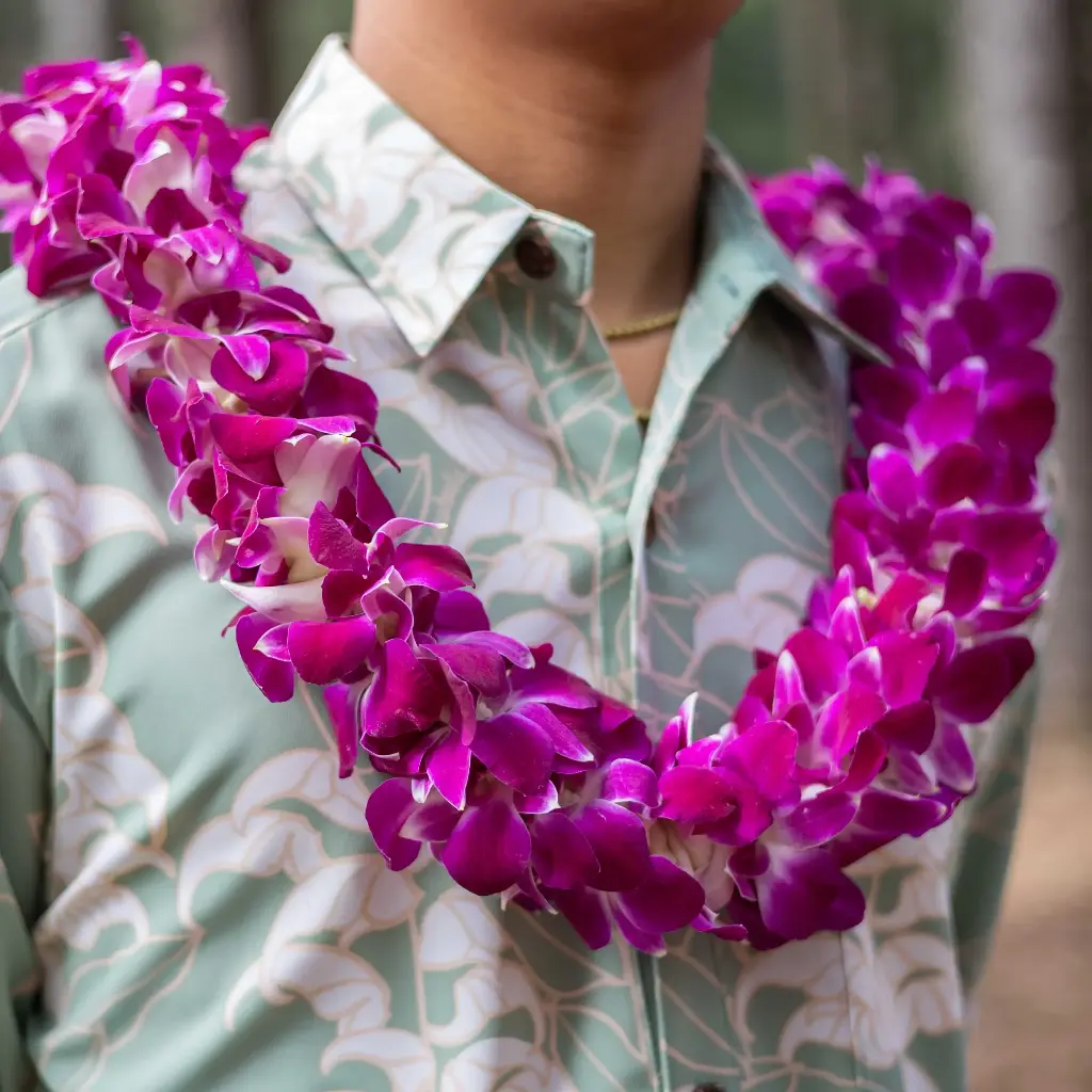 Double Purple Orchid Lei