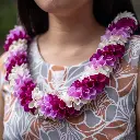 Fancy Robin Lei - Lavender Purple White