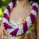 Fancy Robin Lei - Purple White