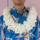 Double White Carnation Lei