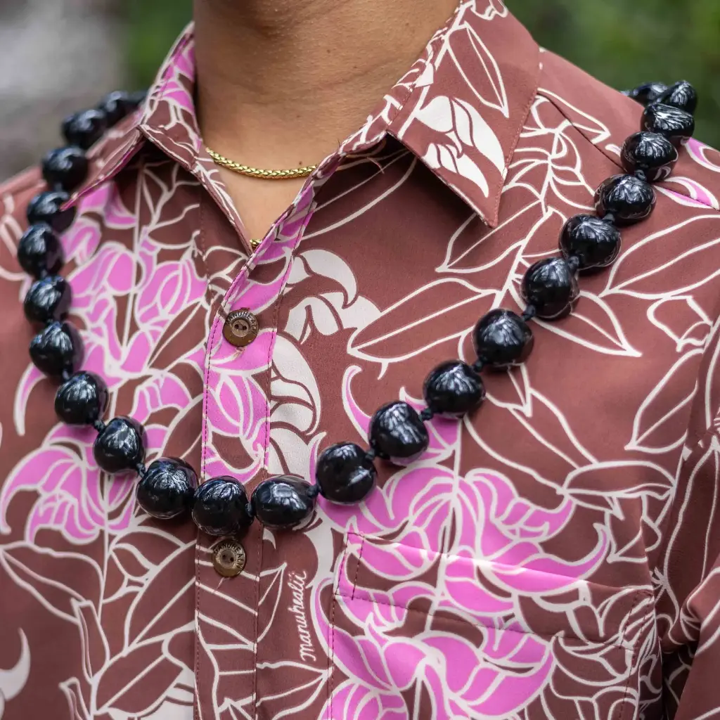 Everlasting Kukui Lei (Black)