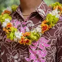 Double Green Orchid, Tuberose & Lantern Ilima Lei