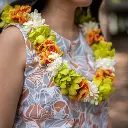 Double Green Orchid, Tuberose & Lantern Ilima Lei