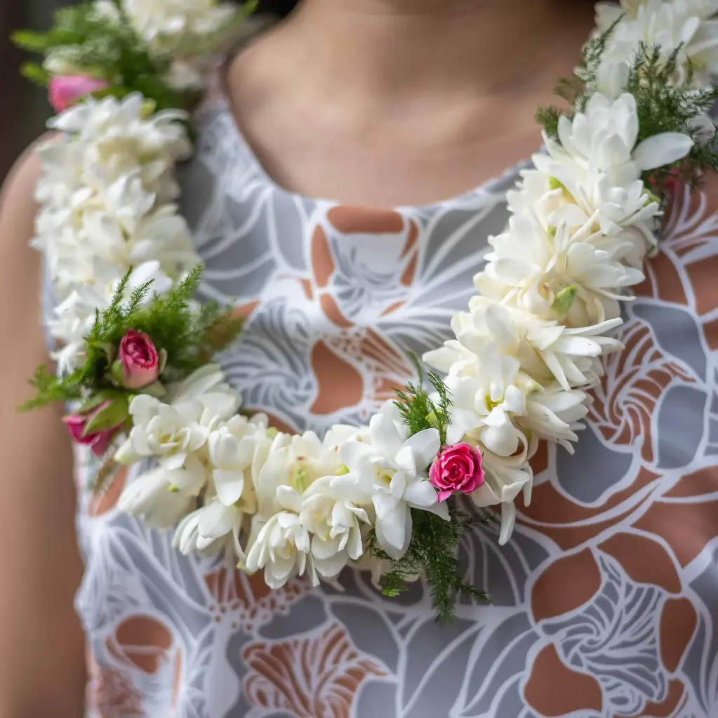 Double Tuberose & Rose Lei