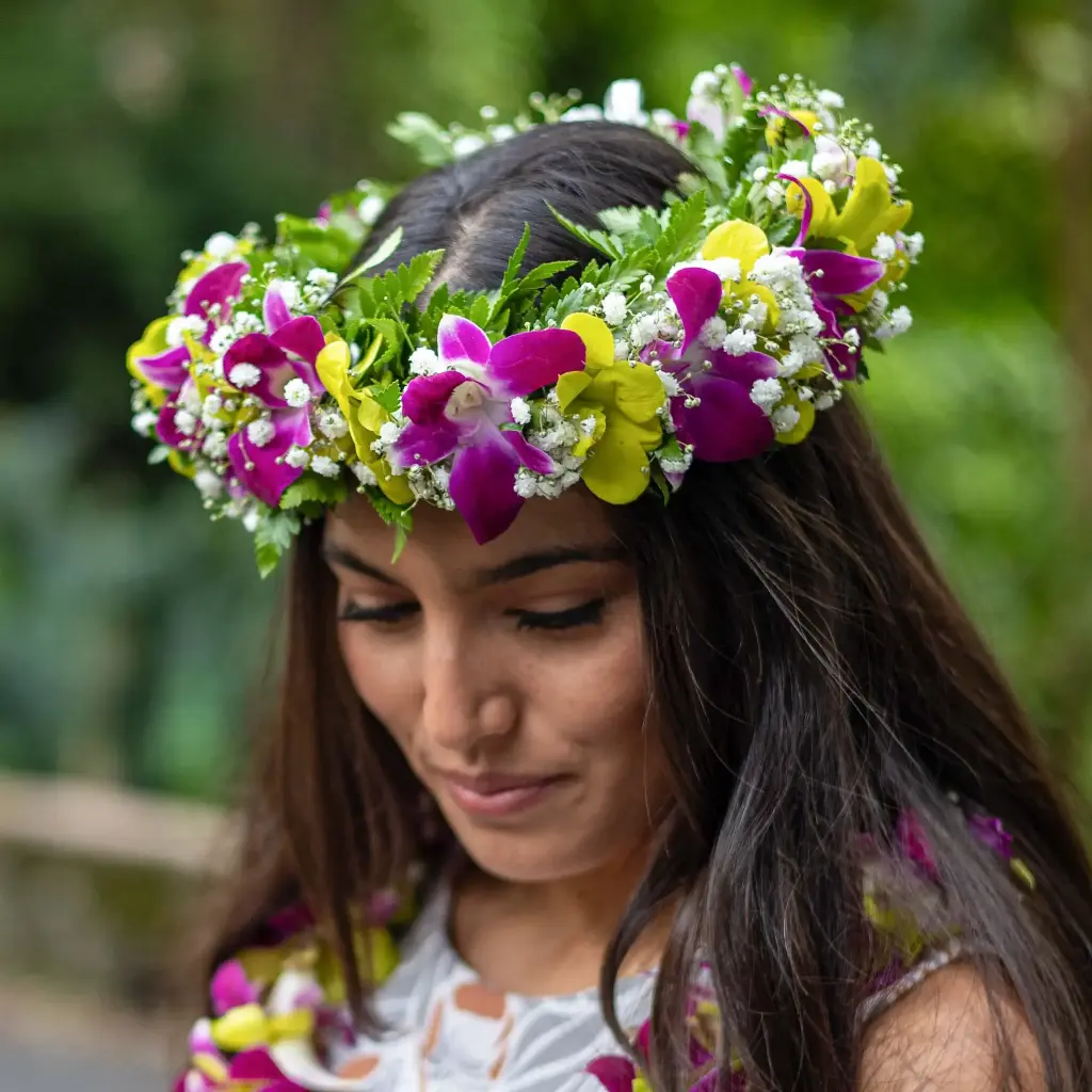 Purple & Green Orchid Haku