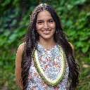 Christina Green & White Lei