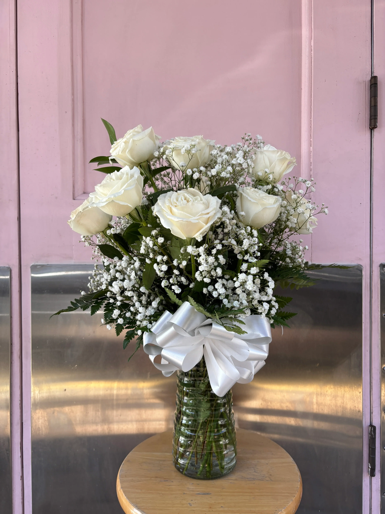 1 Dozen Roses - White
