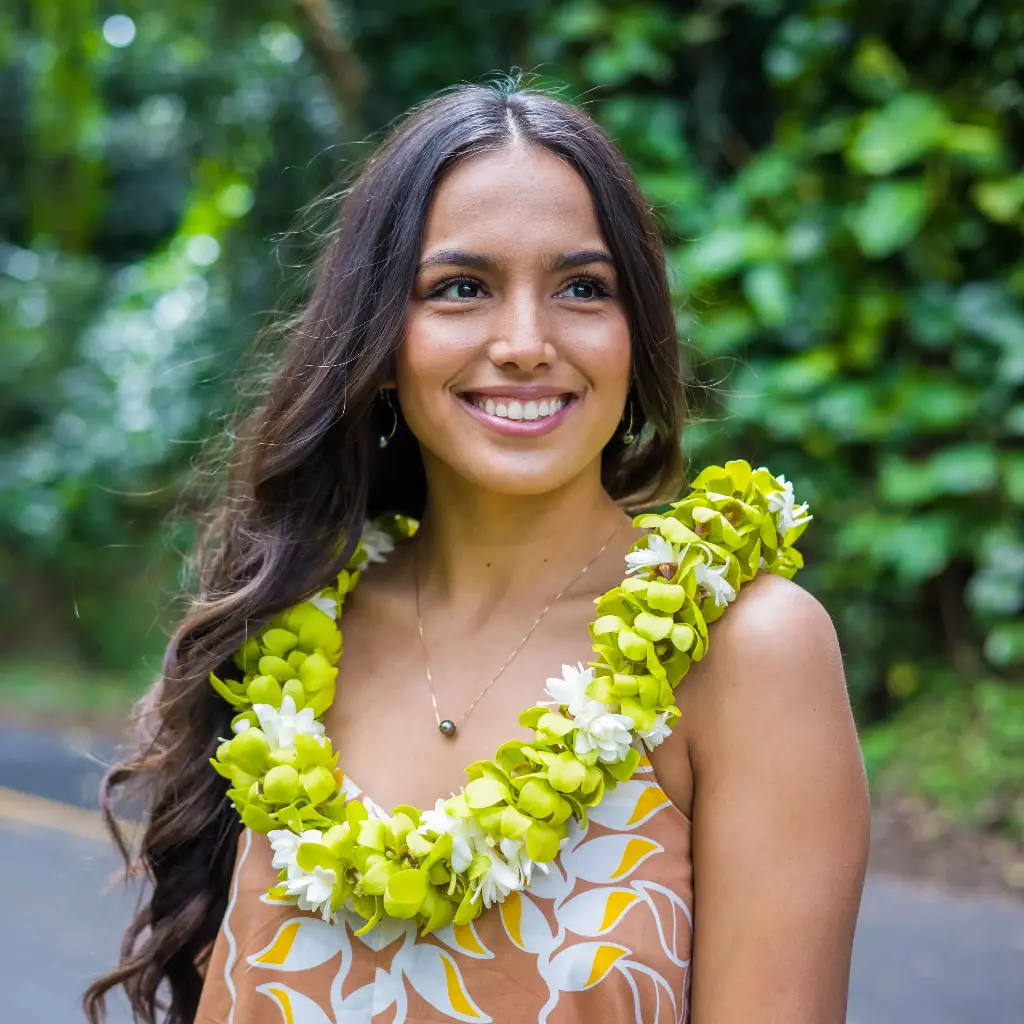 Double Green Orchid & Tuberose Lei