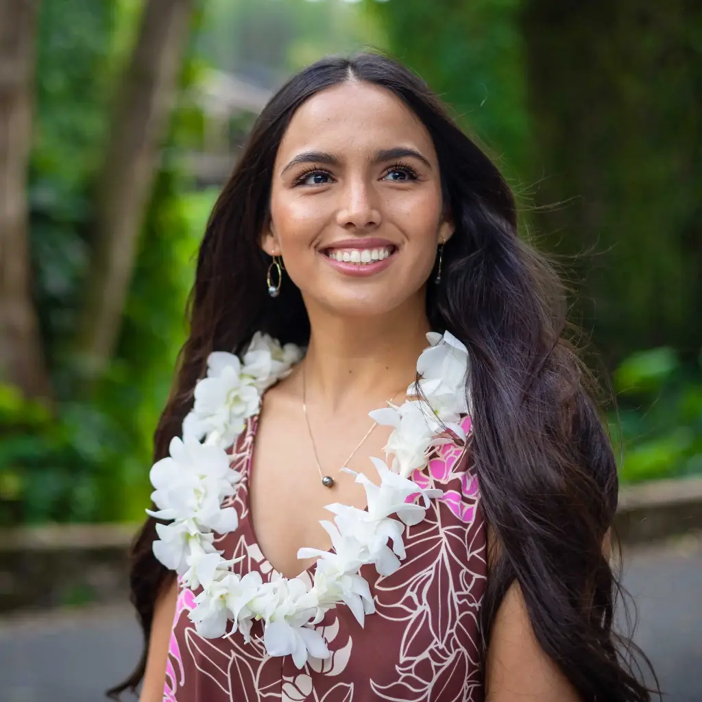 Single White Orchid & Tuberose Lei