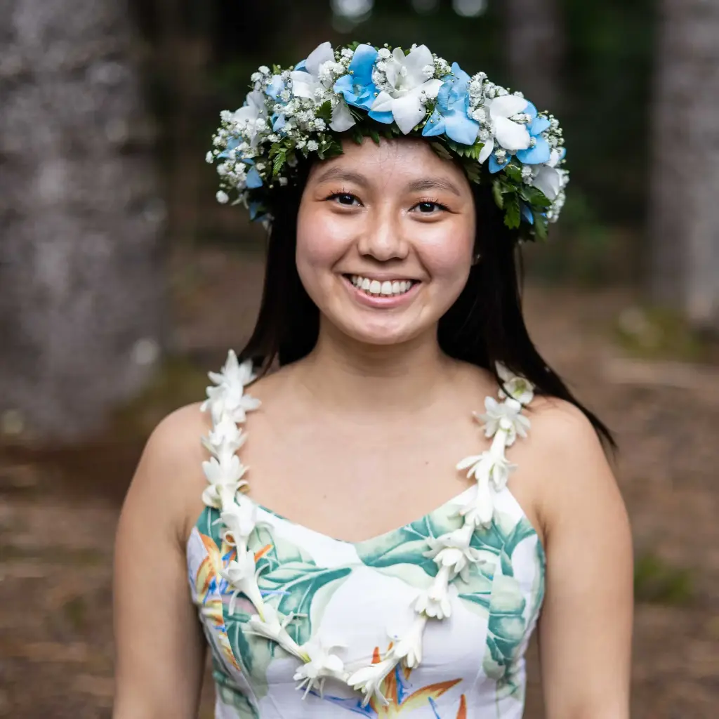 Blue & White Orchid Haku