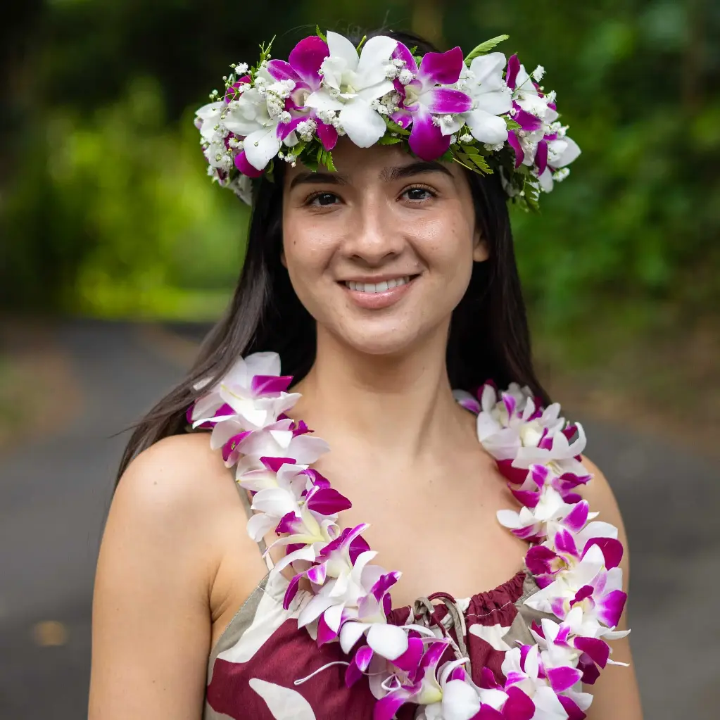 Purple & White Orchid Haku