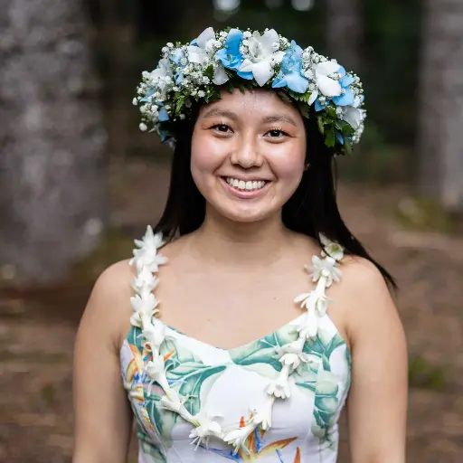 Blue & White Orchid Haku