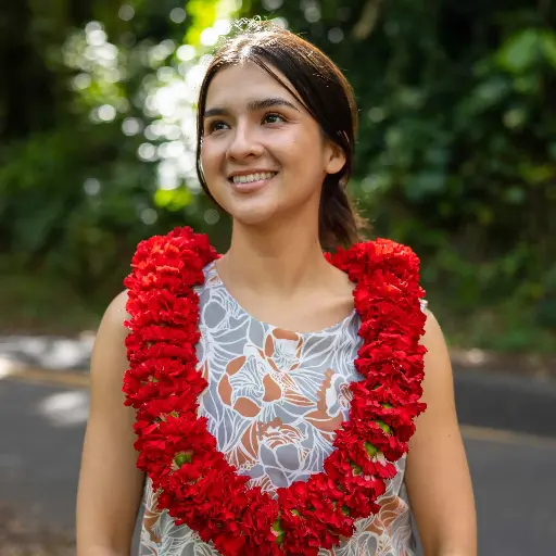 Double Red Carnation Lei