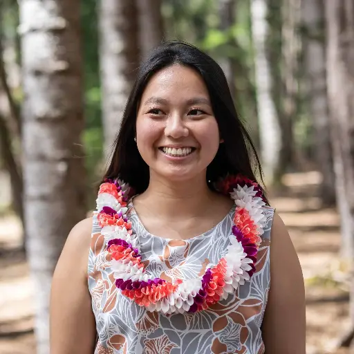 Fancy Robin Lei - Coral White Purple