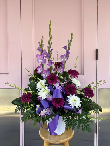 Purple Podium Arrangement