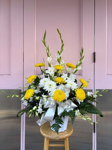 Yellow Podium Arrangement