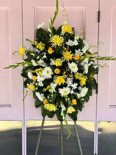 Yellow Funeral Wreath