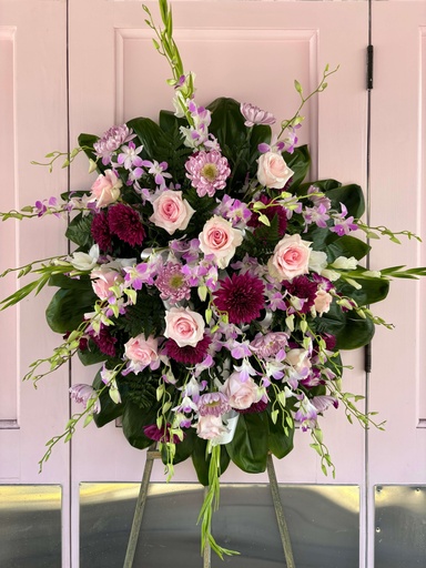 Pink Funeral Wreath